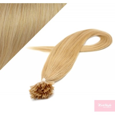 60cm vlasy na keratin - přírodní blond
