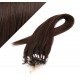 40cm micro ring / easy ring vlasy - tmavě hnědá