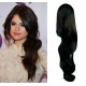 Clip in ponytail wrap / braid hair extension 24" wavy – black