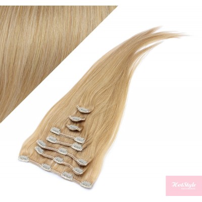 50cm clip in lidské REMY vlasy evropského typu - přírodní blond