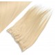 Clip vlasový pás remy 43cm rovný – nejsvětlejší blond
