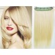Clip vlasový pás remy 53cm rovný – nejsvětlejší blond