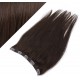 Clip vlasový pás remy 63cm rovný – tmavě hnědá