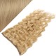 Clip vlasový pás remy 43cm vlnitý – přírodní blond