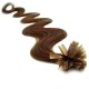 50cm vlasy na keratin vlnité - světlejší hnědé