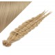 50cm vlasy na keratin kudrnaté - přírodní blond