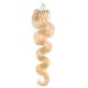 50cm micro ring / easy ring vlasy vlnité - nejsvětlejší blond