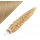 50cm micro ring / easy ring vlasy kudrnaté - přírodní blond