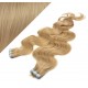 60cm Tape vlasy / Tape IN vlnité - přírodní blond
