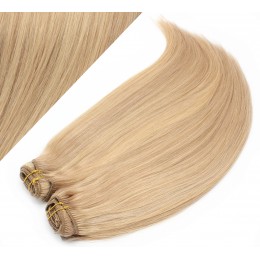 60cm DELUXE clip in sada - přírodní / světlejší blond