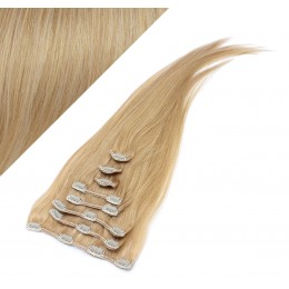 40cm clip in lidské REMY vlasy evropského typu - přírodní blond