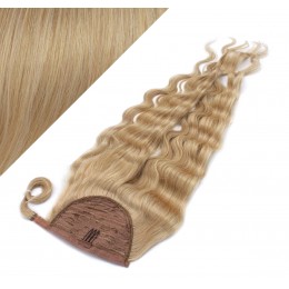 50 cm culík / cop z lidských vlasů vlnitý - přírodní blond