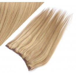 Clip vlasový pás remy 53cm rovný – přírodní / světlejší blond