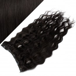 Clip vlasový pás remy 43cm vlnitý – přírodní černá