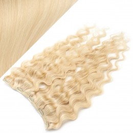 Clip vlasový pás remy 43cm vlnitý – nejsvětlejší blond