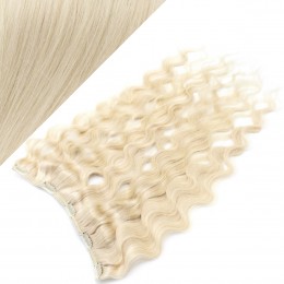 Clip vlasový pás remy 43cm vlnitý – platina