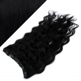 Clip vlasový pás remy 53cm vlnitý – černá
