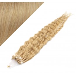 60cm micro ring / easy ring vlasy kudrnaté - přírodní blond