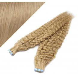 50cm Tape vlasy / Tape IN kudrnaté - přírodní blond