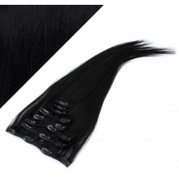40cm clip in REMY vlasy evropského typu 100g - černá