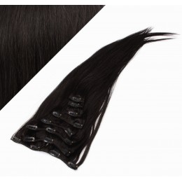 40cm clip in REMY vlasy evropského typu 100g - přírodní černá